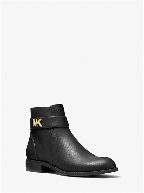 michael michael kors jilly faux leather and logo boot|jilly faux pebbled leather boots.